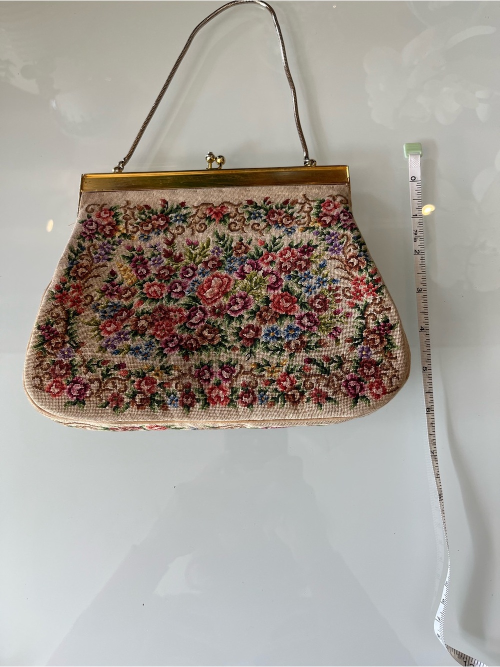 Vintage 1930’s Petit-Point Tapestry Evening Bag - Picture 5 of 6